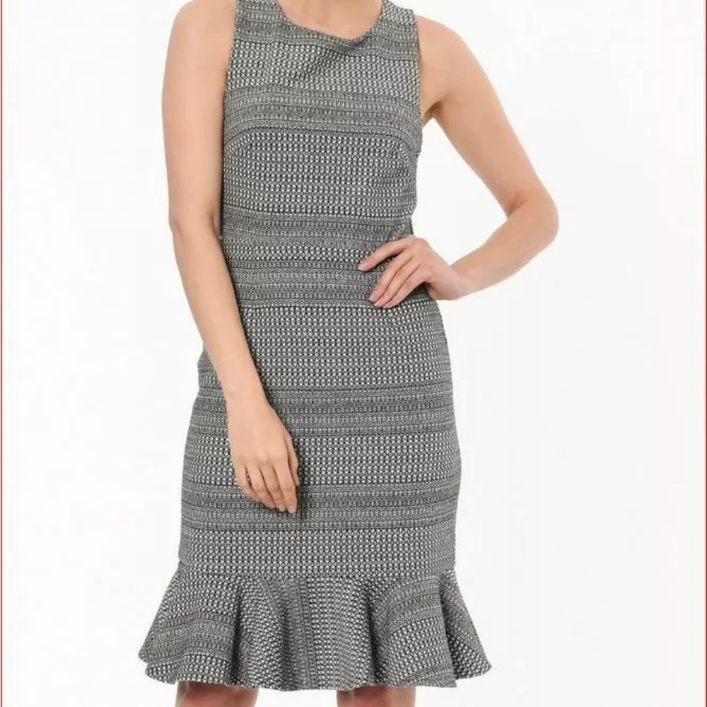 NWT Banana Republic Cross Back Mid Length Dress 8 Tall Pink - Picture 3 of 8